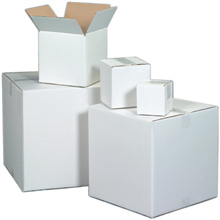 4 x 4 x 4" - White Cardboard Box