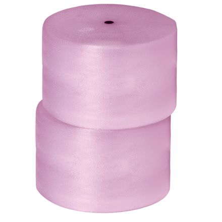 24" x 250` - 1/2" Pink Anti-Static Industrial Bubble Wrap   (Perforated)
