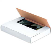 7-1/2" x 5-1/2" x 2" - White Easy-Fold Mailers