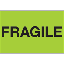 2" x 3" - Fragile Labels (Green)