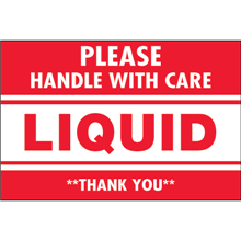 2" x 3" - Please Handle with Care Liquid Labels