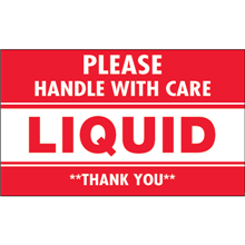 3" x 5" - Please Handle with Care Liquid Labels