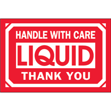 2" x 3" - Handle with Care Liquid Labels