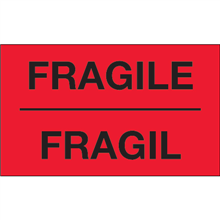 3" x 5" - Fragile Fragil Labels