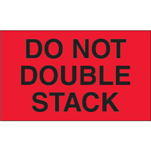 3" x 5" - Do Not Double Stack Labels (Red)