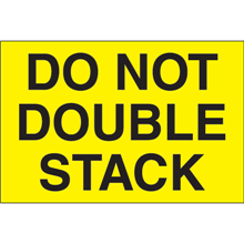 2" x 3" - Do Not Double Stack Lables (Yellow)