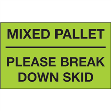 3 x 5" - Mixed Pallet Please Break Down Labels