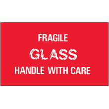 3" x 5" - Fragile Glass Handle with Care Labels-0