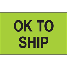 1-1/4" x 2" - Ok to Ship Labels