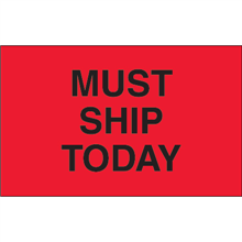 1-1/4" x 2" - Must Ship Today Labels