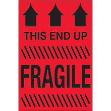 4" X 6"  - This End Up Fragile Labels