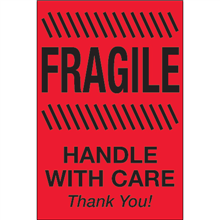 4" X 6"  - Fragile Handle With Care Labels