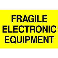 2" x 3" - Fragile Electronic Equipment Labels
