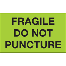 3" x 5" - Fragile Do Not Puncture Labels