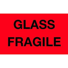 3" X 5" - Glass Fragile Labels