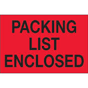 2" x 3" - Packing List Enclosed Labels