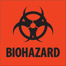 4" x 4" - Biohazard Labels