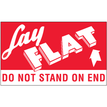 3" x 5"  - Lay Flat Do Not Stand On End Labels