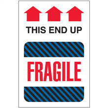 4" x 6" - This End Up Fragile Labels-0