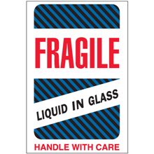 4" x 6" - Fragile Liquid in Glass Labels