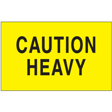 3" x 5"  - Caution Heavy Labels