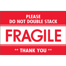 2" x 3" - Do Not Double Stack Fragile Labels-0