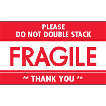 3" x 5" - Do Not Double Stack Fragile Labels