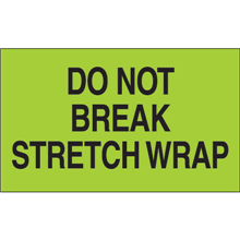 3" x 5" - Do Not Break Stretch Wrap Labels
