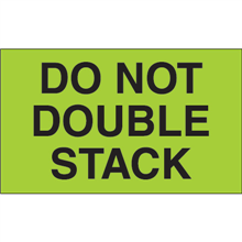3" x 5" - Do Not Double Stack Labels (Green)