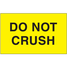3" x 5" - Do Not Crush Labels (Yellow)