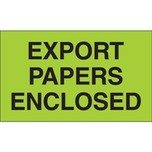 3" x 5" - Export Papers Enclosed Labels