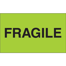 3" x 5" - Fragile Labels (Green)