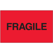3" x 5" - Fragile Labels (Red)
