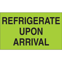 3" x 5"  - Refrigerate Upon Arrival Labels