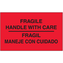 3" x 5" - Spanish Fragile Handle with Care Labels