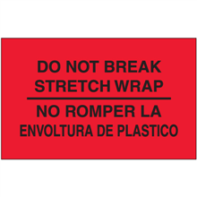 3" x 5" - Spanish Do Not Break Stretch Wrap Labels