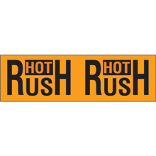 3" x 10" - Hot Rush Labels