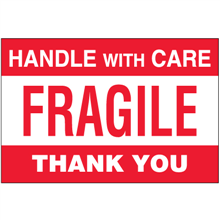 4" x 6" - Handle with Care Fragile Labels-0