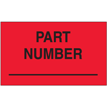 3" x 5" - Part Number Labels