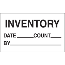 3" x 5" - Inventory Date Count By Labels