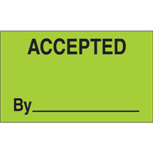 3" x 5" - Accepted By Labels