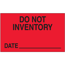3" x 5" - Do Not Inventory Labels