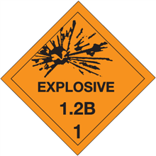 4" x 4" - 1.2 B Explosive Labels