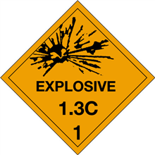4" x 4' - 1.3 G Explosive Labels