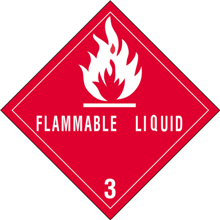 4" x 4" -  Flammable Liquids - 3 Labels