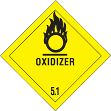 4" x 4" - Oxidizer 5.1 Labels