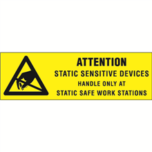 5/8" x 2" - Attention Static Sensitive Devices Labels