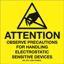 4" x 4" - Attention Observe Precautions Labels