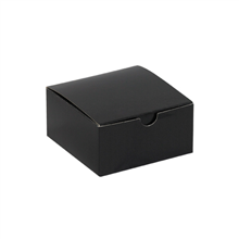 4" x 4" x 2" - Black Gift Boxes