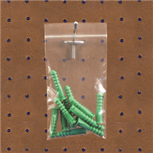 4" x 6" -  Zip Lock Plastic Bags with Hang Holes